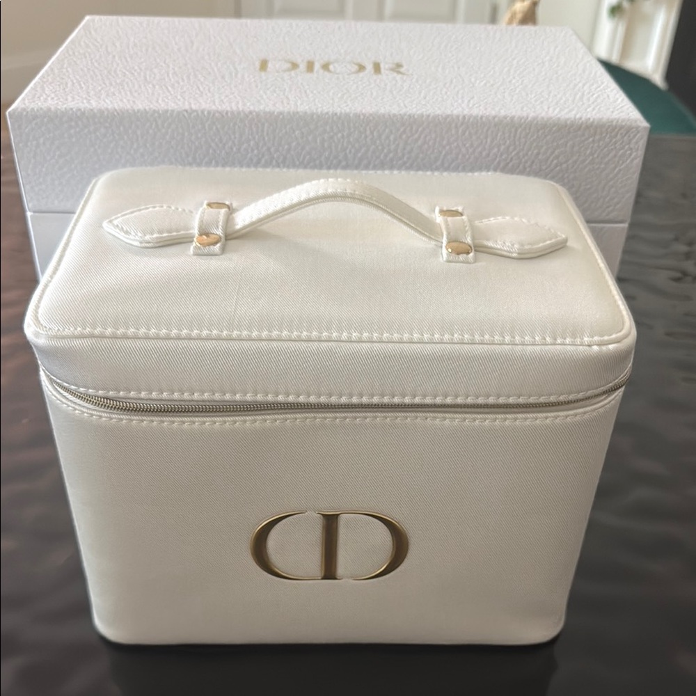 Dior White Vanity Bag